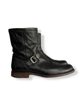 Frye Philip Inside Zip Leather Ankle Boot Black Mens Size 8D/Fits Womens 9.5-10